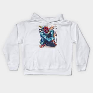 japanese demon Kids Hoodie